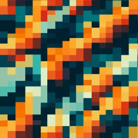 Multicolor Abstract Geometric Pixel Pattern for Web and Print
