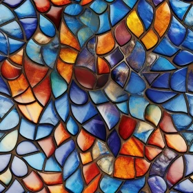 Colorful Stained Glass Mosaic Tile Pattern