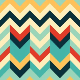 Retro Geometric Chevrons Pattern in Bright Colors