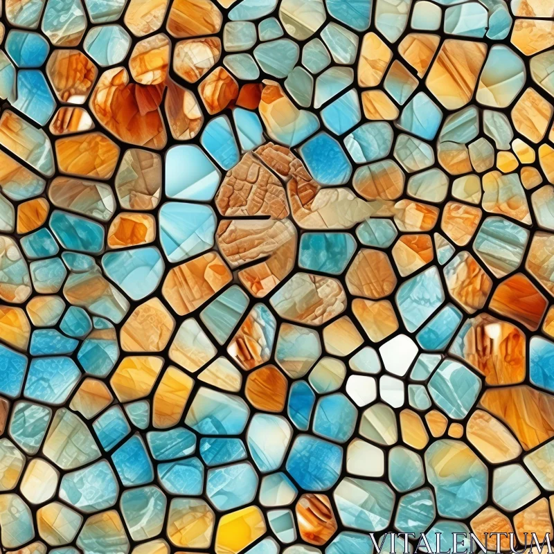Brown Orange Blue Stone Texture for Architectural Visualization AI Image