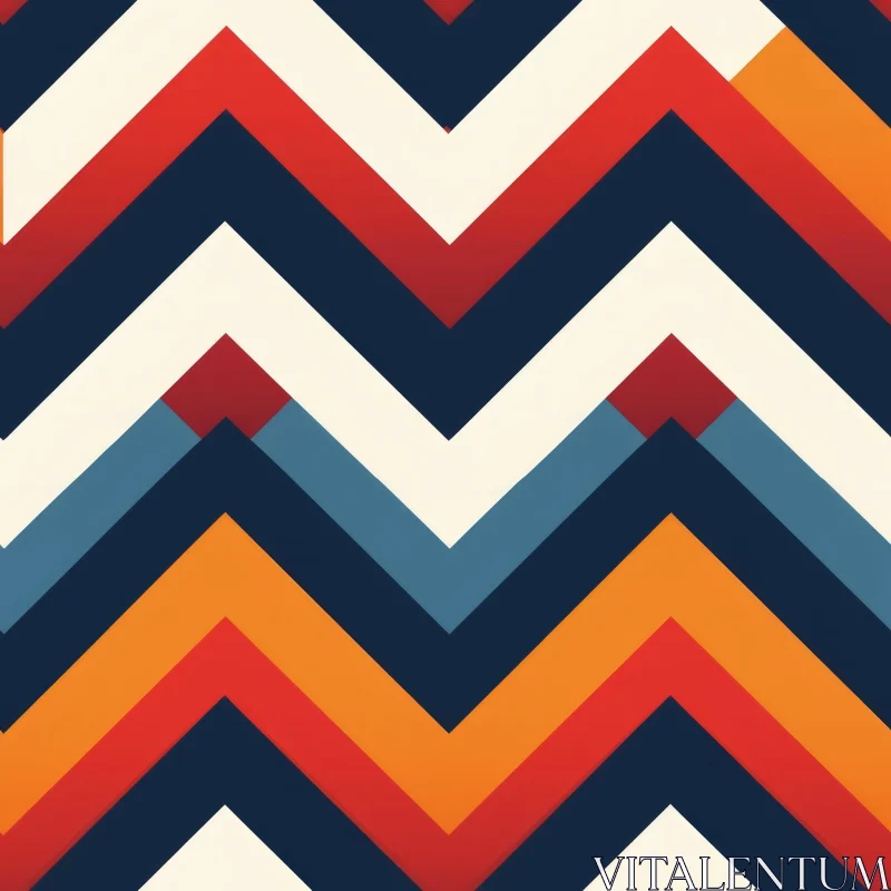 Colorful Zig Zag Geometric Pattern AI Image