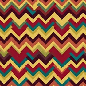 Colorful Zigzag Chevron Pattern on White Background
