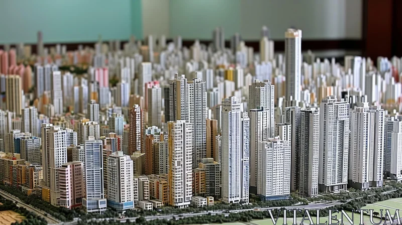 Detailed Model of a City | Unique Perspective | Architecture Art AI Image