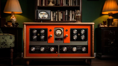 Vintage Radio Receiver in Wooden Case