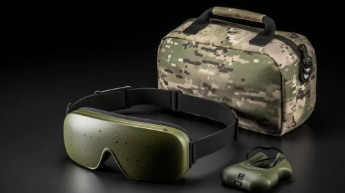 Night Vision Goggles and Carrying Case - Green and Black