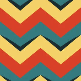 Retro Geometric Chevrons Pattern