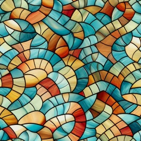 Colorful Stained Glass Mosaic Pattern