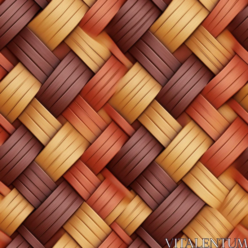 Woven Basket Texture for 3D Rendering AI Image