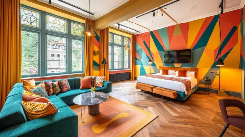 Colorful and Modern Hotel Room Design