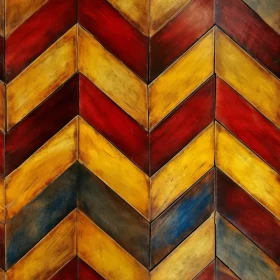 Multicolored Wooden Chevron Pattern for Background