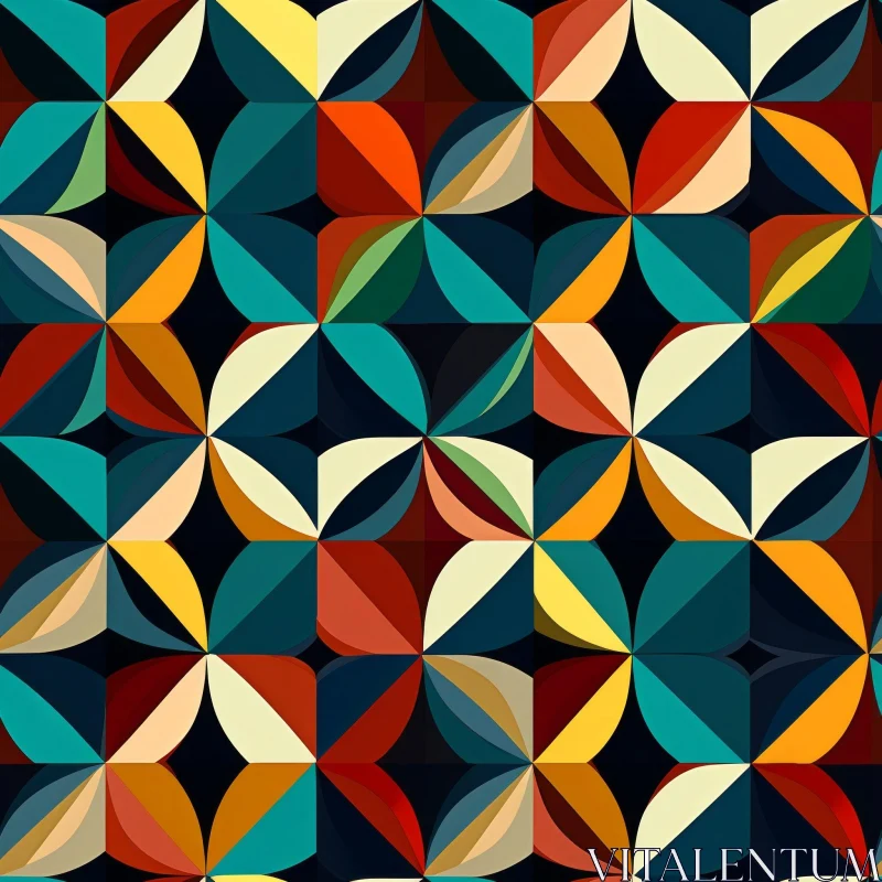 Colorful Geometric Circle Pattern AI Image