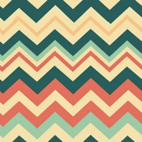 Retro Zig Zag Pattern - Seamless 70s Design