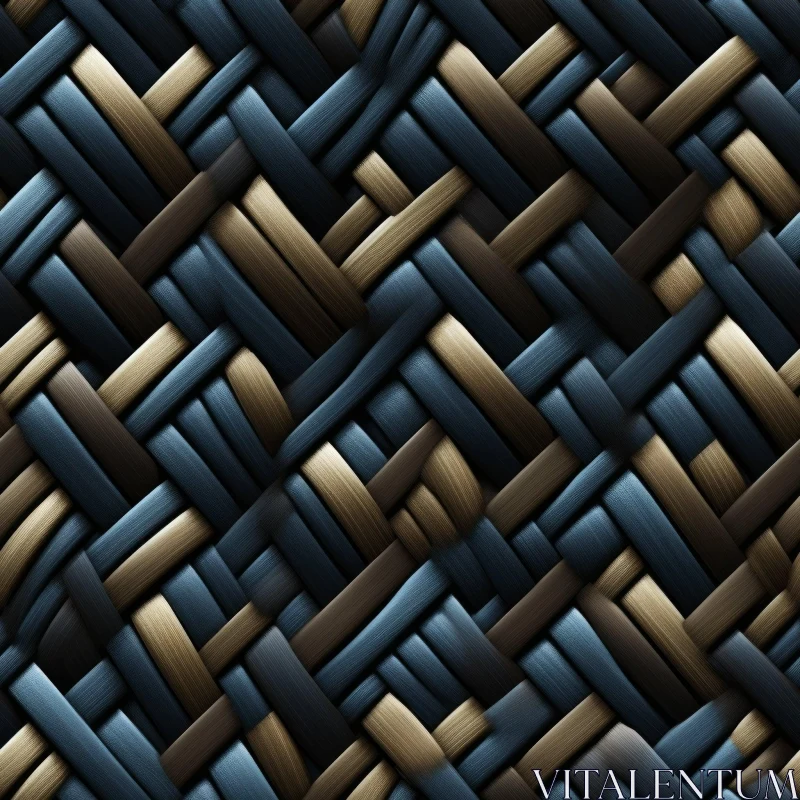 Basket Weave Pattern on White Background AI Image