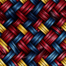 Multicolored Wicker Basket Seamless Pattern