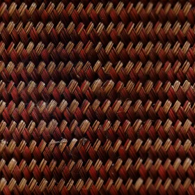 Warm Woven Straw Mat with Herringbone Pattern