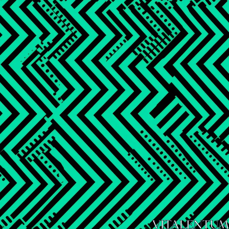 Bold Black and Green Striped Geometric Pattern AI Image