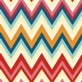 Retro-Style Geometric Zig-Zag Stripes Pattern