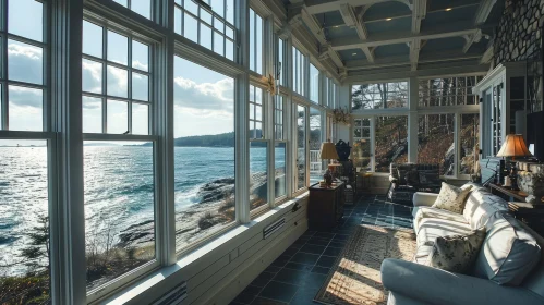Coastal Living Room with Ocean View | Serene Interior Design