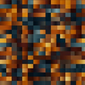 Cozy Mosaic Pattern in Brown, Orange, Blue