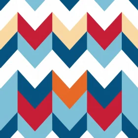 Geometric Vector Pattern with Red and Blue Chevrons