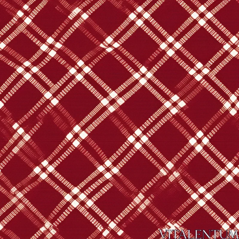 Red and White Gingham Pattern - Seamless Background Design AI Image