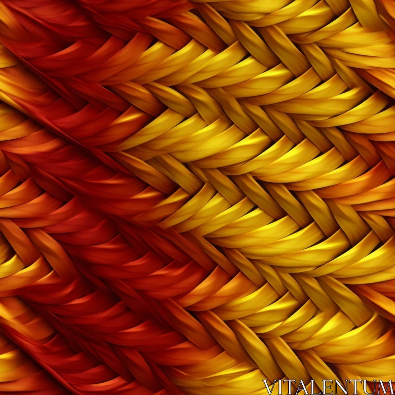 Red and Gold Basket-Weave Seamless Pattern AI Image