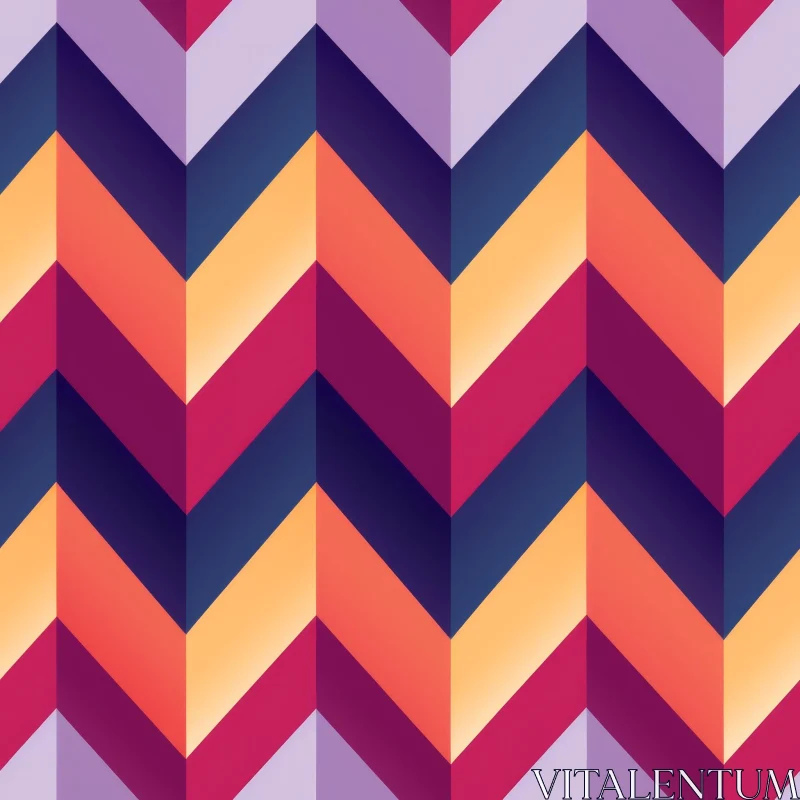 Colorful Zigzag Geometric Pattern for Design Projects AI Image