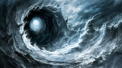 Dark and Stormy Sea with Crashing Waves | Powerful and Dramatic Image