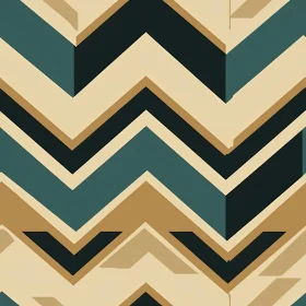 Dark Green Geometric Chevrons Pattern