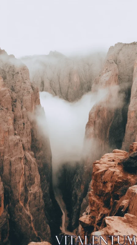Ethereal Canyon View: Capturing Trapped Emotions in Hyper-Realistic Photography AI Image