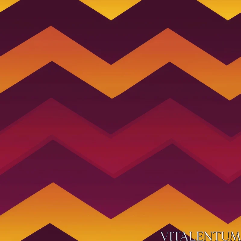 AI ART Orange and Yellow Chevron Pattern on Dark Purple Background
