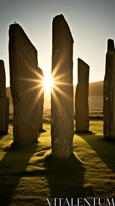 Stonehenge in Scotland: A Captivating Play of Light and Celtic Art AI Image