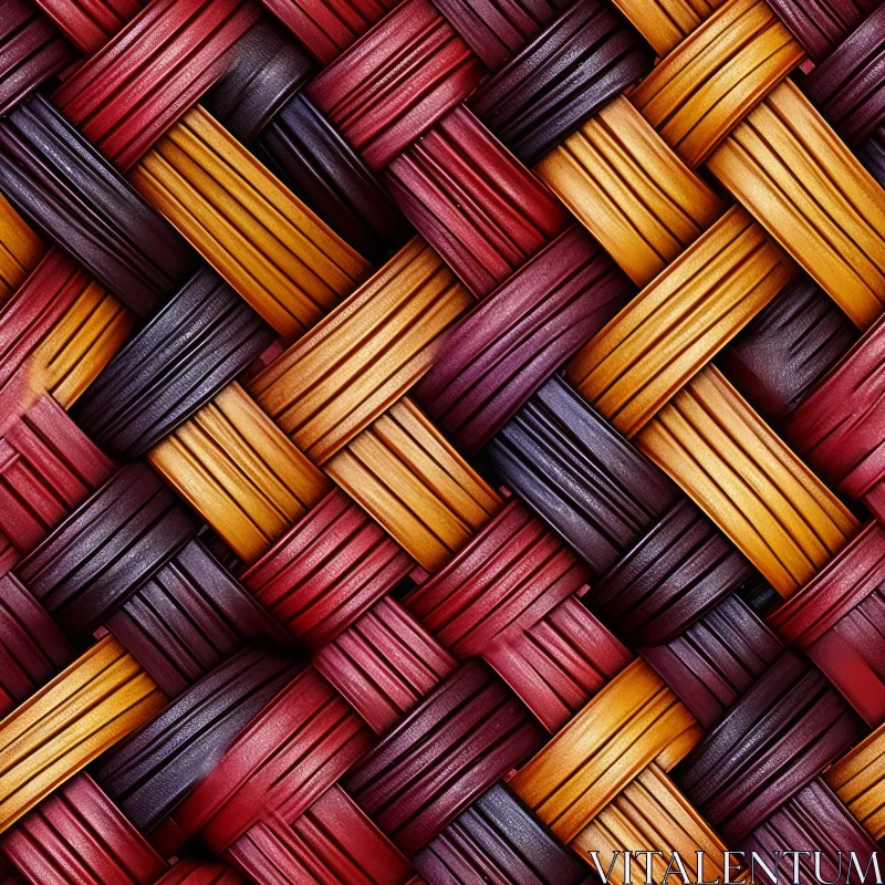 Woven Leather Pattern - Textured Background Design AI Image