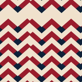 Chevron Zigzag Vector Pattern in Red, White, Blue