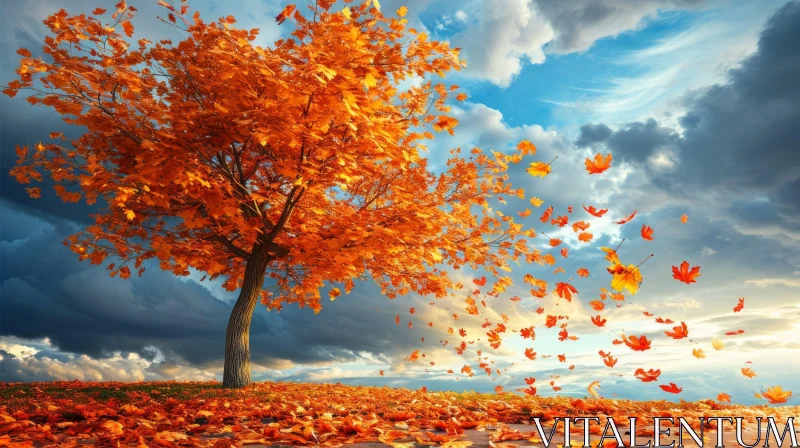 Fall Tree: A Captivating Display of Colors and Beauty AI Image