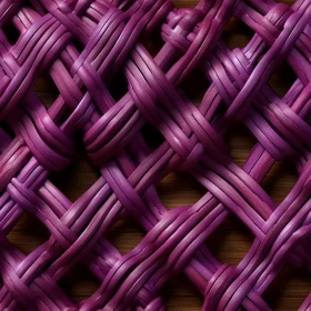 Purple Wicker Basket Close-up