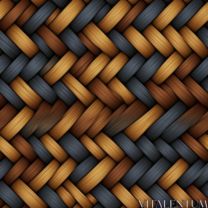 Brown Black Gray Woven Texture Background AI Image