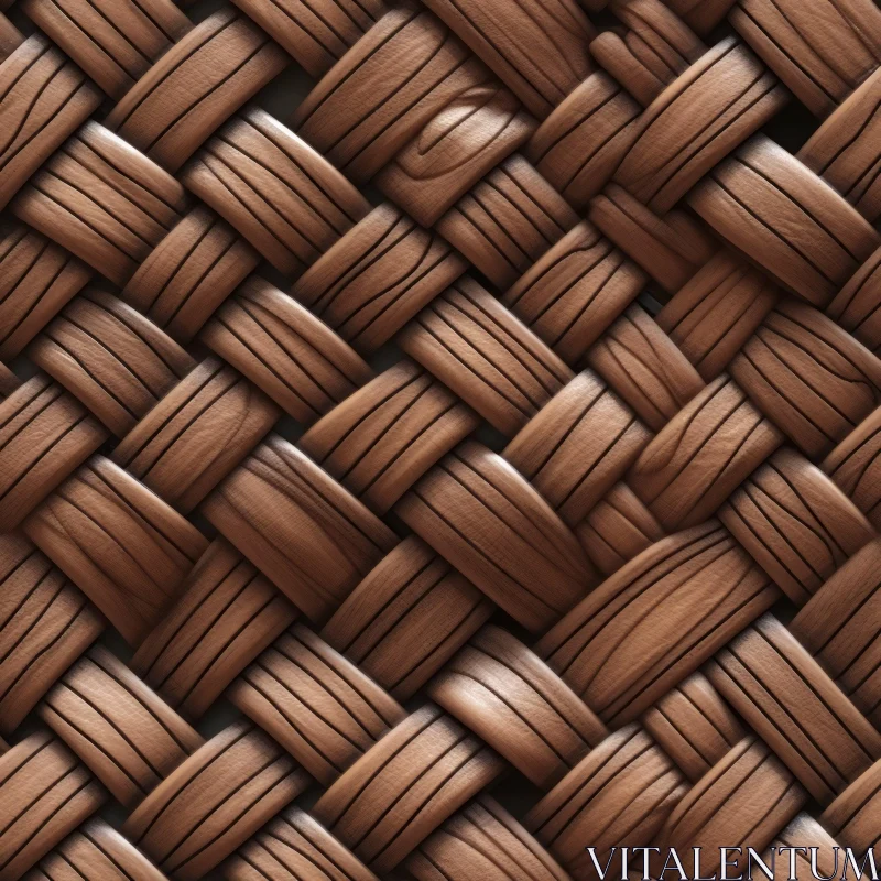 Brown Wicker Basket Texture for 3D Modeling and Graphic Design AI Image