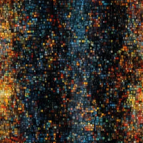 Colorful Mosaic Grid Pattern on Black Background