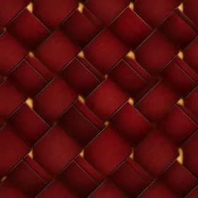 Dark Red and Gold Woven Basket Texture | 3D Seamless Pattern
