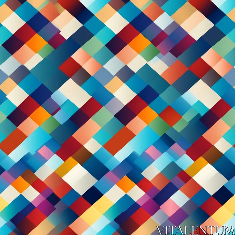 Multicolored Checkerboard Pattern - Modern Colorful Design AI Image