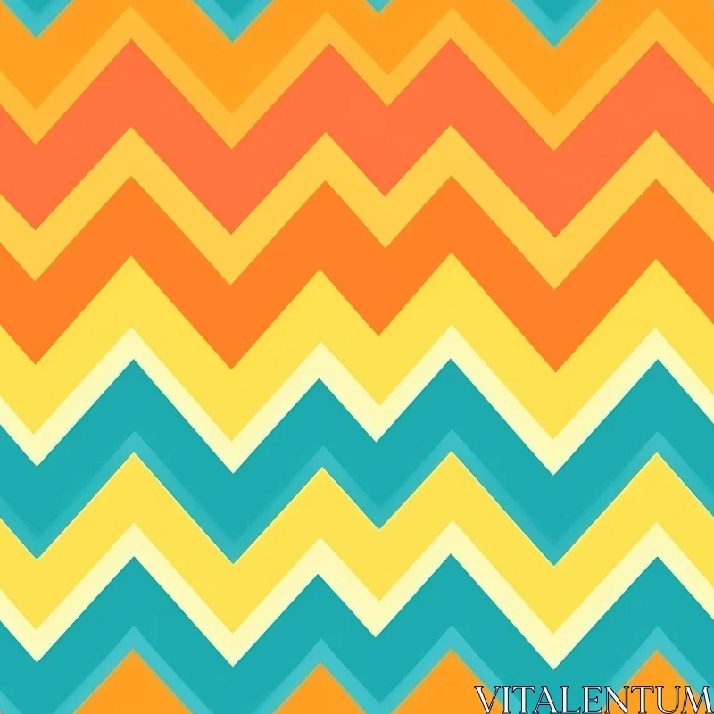 Retro 70s Chevrons Seamless Vector Pattern AI Image