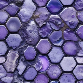 Shiny Purple Cobblestones Texture