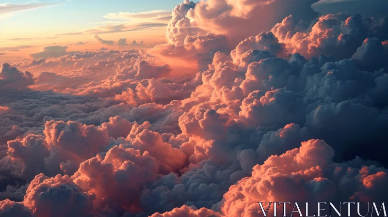 Awe-Inspiring Clouds: Pink, Gray, and White | Sunset Sky AI Image