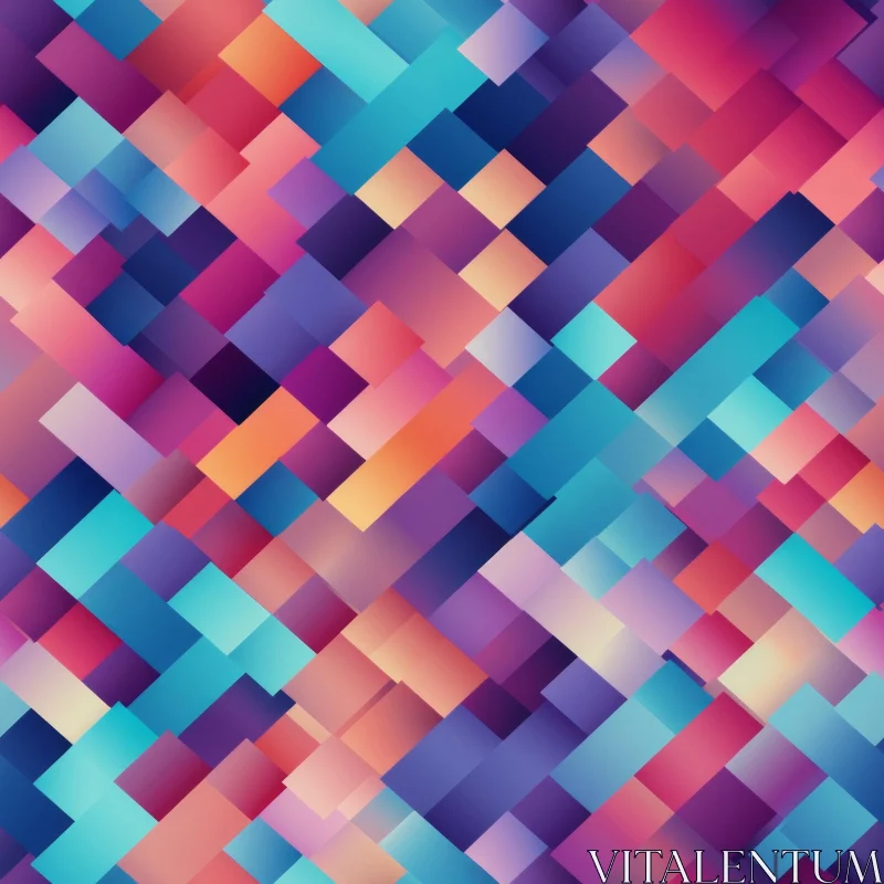 Blue Purple Geometric Pattern Design AI Image
