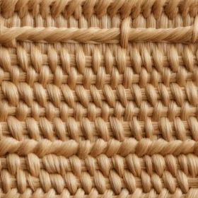 Natural Straw Placemat Geometric Texture Close-up