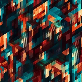 Abstract Geometric Pattern - Cityscape and Circuit Board Inspired