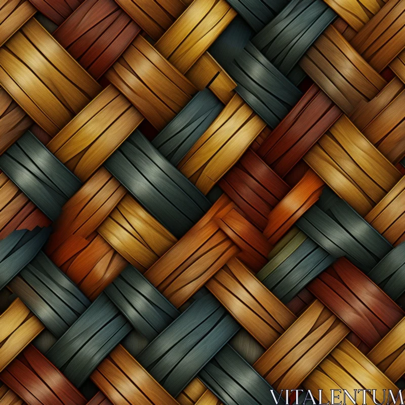 Wicker Basket Wood Texture for Graphic Design AI Image