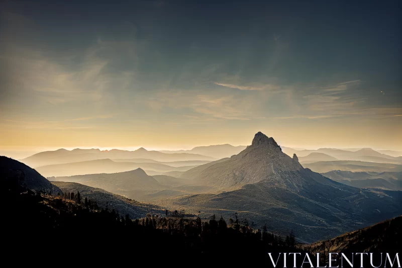 Breathtaking Mountain Range in the Sky - Australian Landscapes AI Image