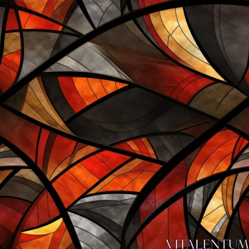 Luxurious Stained Glass Window Pattern for Home Decor and Fashion AI Image